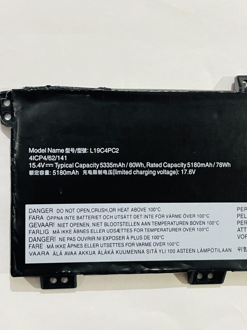 L19M4PC2 80Wh Battery for Lenovo Legion 5/7 Series (15.36V, 4-Cell) - Image 2