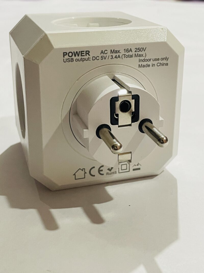 Compact 4-Socket & Dual USB Power Adapter Cube - Image 5