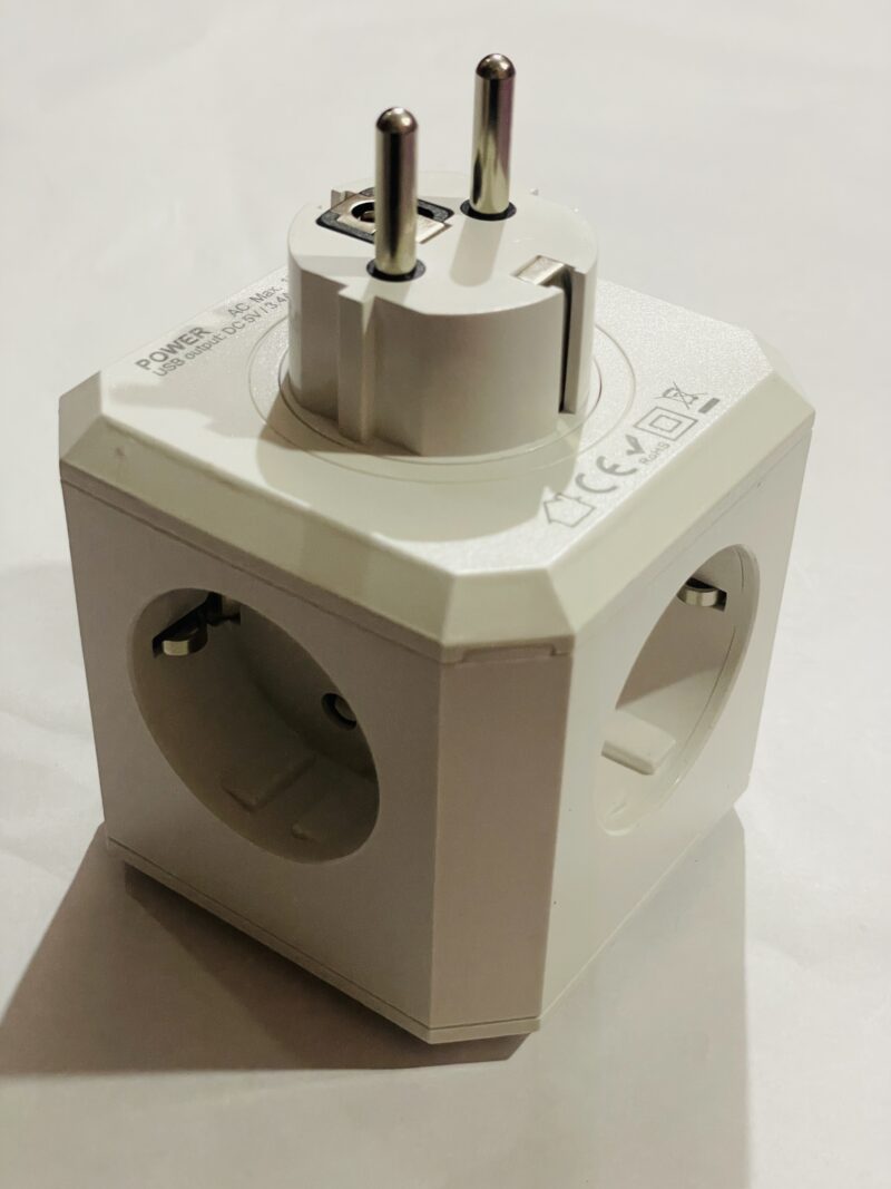 Compact 4-Socket & Dual USB Power Adapter Cube - Image 8