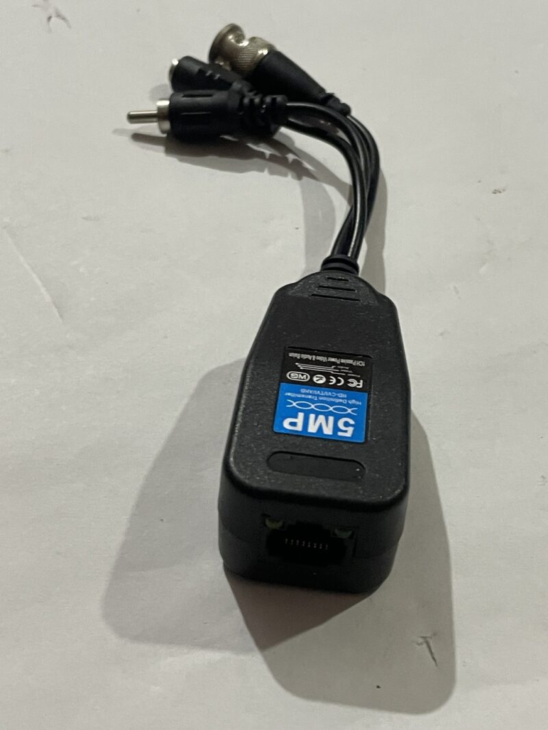 5MP Passive Video Balun – BNC & RCA Connectors
