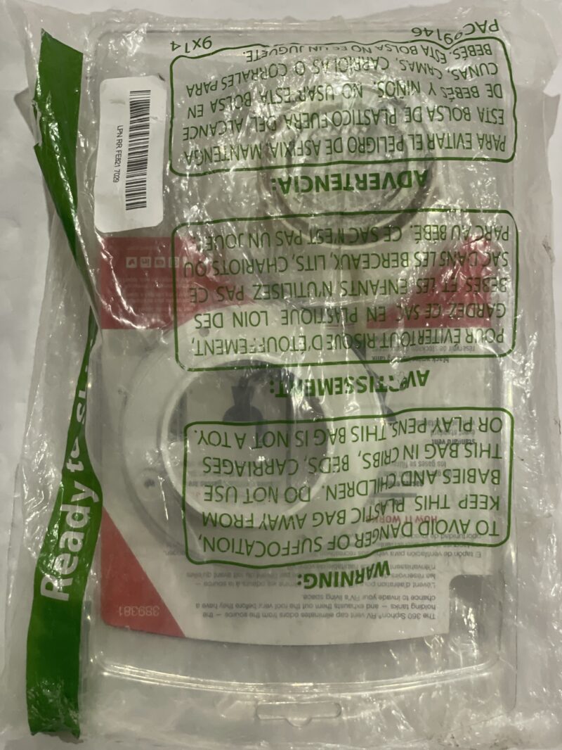 Clear Plastic Bag with Warning & Product Label - Image 3