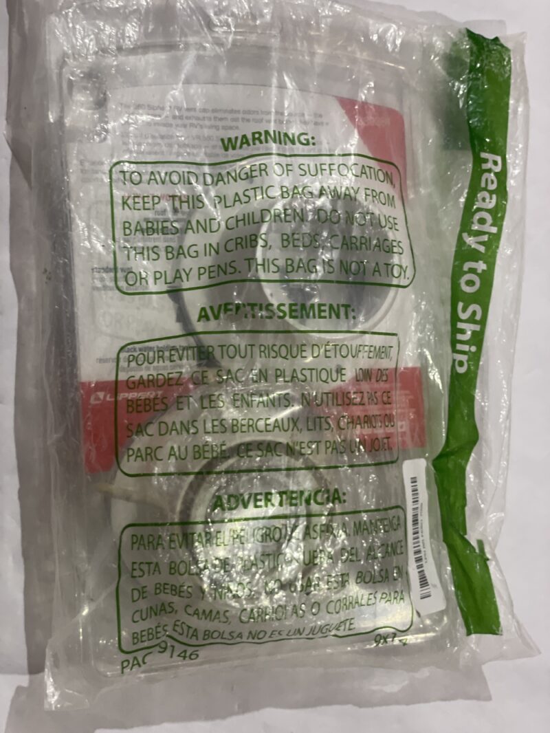 Clear Plastic Bag with Warning & Product Label - Image 8